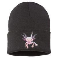 Axolotl Realistic Cute Salamander Amphibian Axolotl Lover Sustainable Knit Beanie
