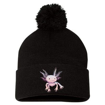 Axolotl Realistic Cute Salamander Amphibian Axolotl Lover Pom Pom 12in Knit Beanie
