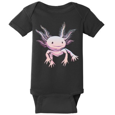 Axolotl Realistic Cute Salamander Amphibian Axolotl Lover Baby Bodysuit