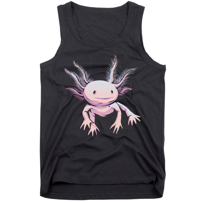 Axolotl Realistic Cute Salamander Amphibian Axolotl Lover Tank Top