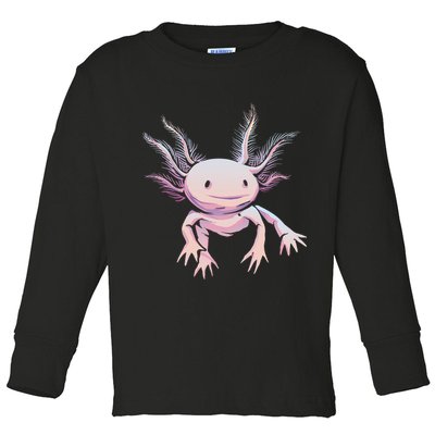Axolotl Realistic Cute Salamander Amphibian Axolotl Lover Toddler Long Sleeve Shirt