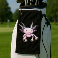 Axolotl Realistic Cute Salamander Amphibian Axolotl Lover Golf Towel