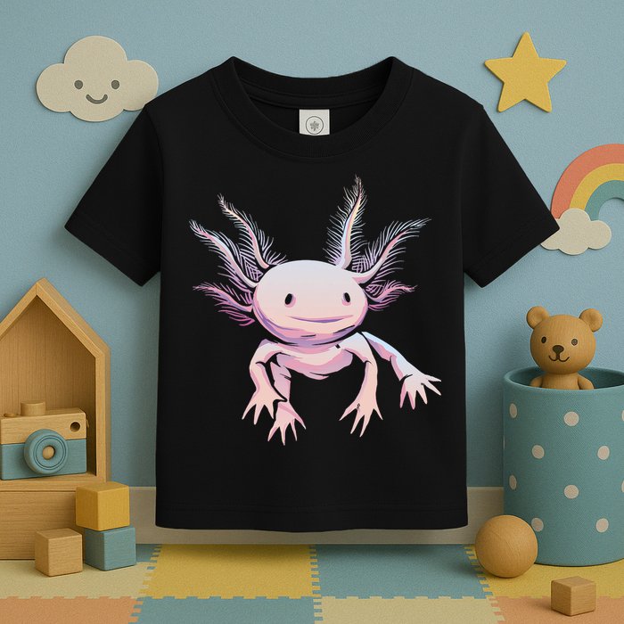 Axolotl Realistic Cute Salamander Amphibian Axolotl Lover Toddler T-Shirt
