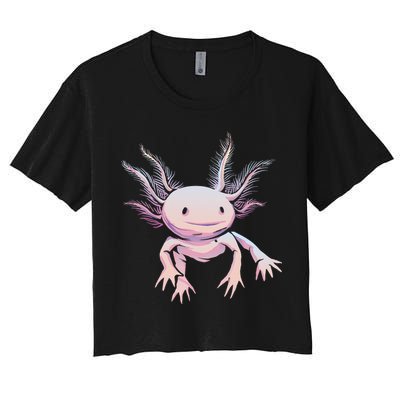 Axolotl Realistic Cute Salamander Amphibian Axolotl Lover Crop Top