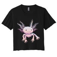 Axolotl Realistic Cute Salamander Amphibian Axolotl Lover Crop Top