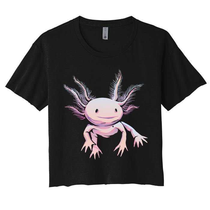 Axolotl Realistic Cute Salamander Amphibian Axolotl Lover Crop Top