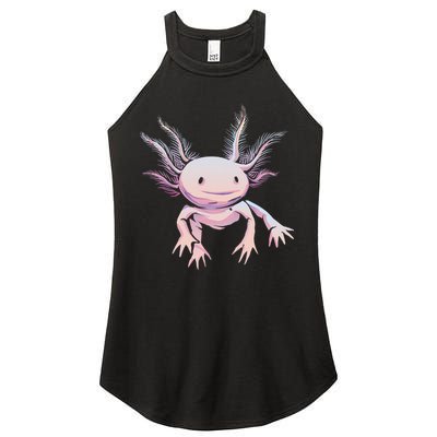 Axolotl Realistic Cute Salamander Amphibian Axolotl Lover Women's Perfect Tri Rocker Tank