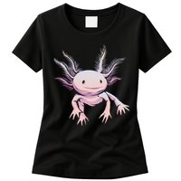 Axolotl Realistic Cute Salamander Amphibian Axolotl Lover Womens T-Shirt