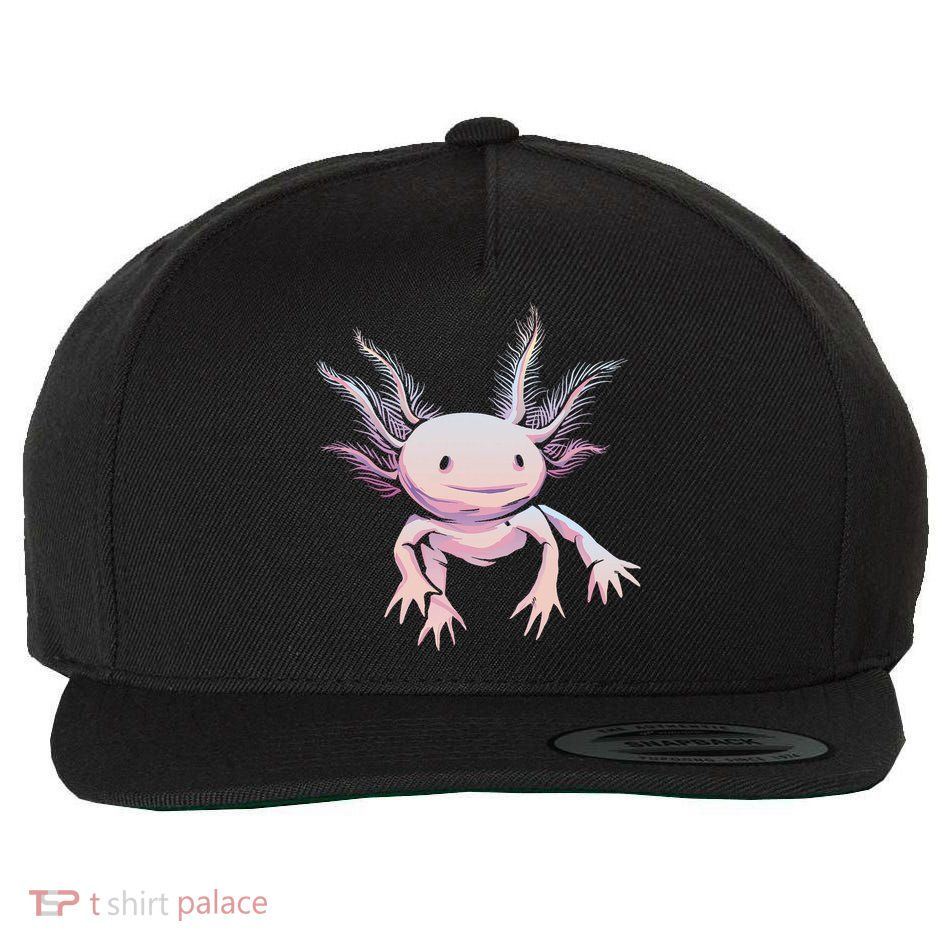 Axolotl Realistic Cute Salamander Amphibian Axolotl Lover Wool Snapback Cap