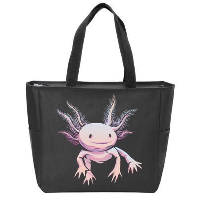 Axolotl Realistic Cute Salamander Amphibian Axolotl Lover Zip Tote Bag