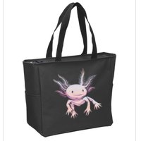 Axolotl Realistic Cute Salamander Amphibian Axolotl Lover Zip Tote Bag