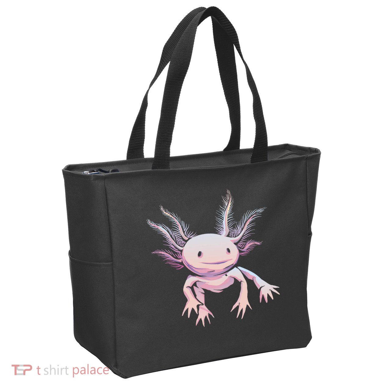 Axolotl Realistic Cute Salamander Amphibian Axolotl Lover Zip Tote Bag