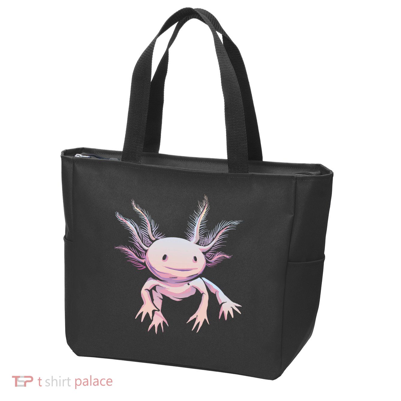 Axolotl Realistic Cute Salamander Amphibian Axolotl Lover Zip Tote Bag