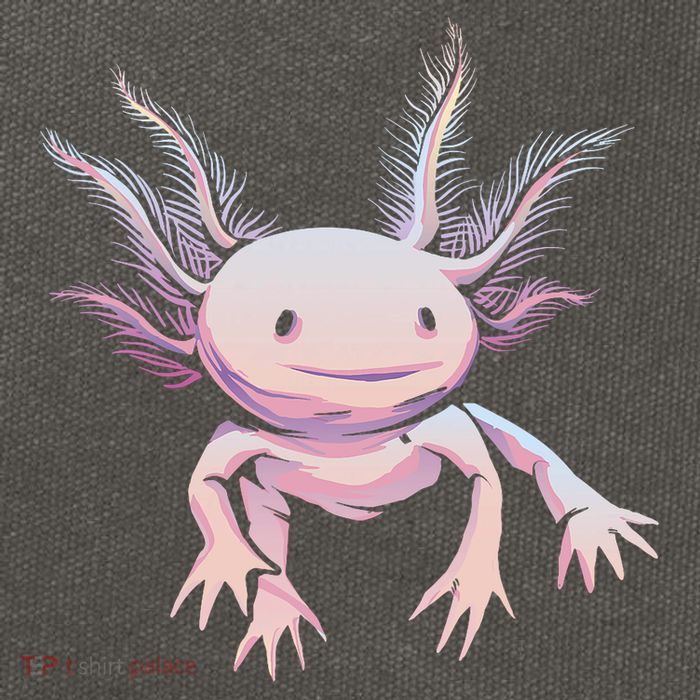 Axolotl Realistic Cute Salamander Amphibian Axolotl Lover Cotton Canvas Backpack