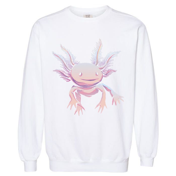 Axolotl Realistic Cute Salamander Amphibian Axolotl Lover Garment-Dyed Sweatshirt