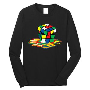 Awesome Rubics Cube Tee Melting Rubik Rubix Long Sleeve Shirt