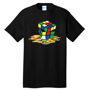 Awesome Rubics Cube Tee Melting Rubik Rubix Tall T-Shirt