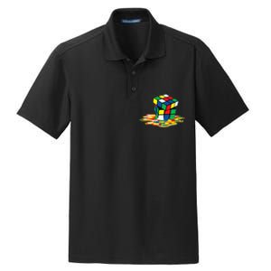 Awesome Rubics Cube Tee Melting Rubik Rubix Dry Zone Grid Polo