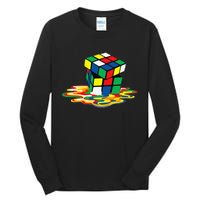 Awesome Rubics Cube Tee Melting Rubik Rubix Tall Long Sleeve T-Shirt