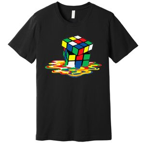 Awesome Rubics Cube Tee Melting Rubik Rubix Premium T-Shirt