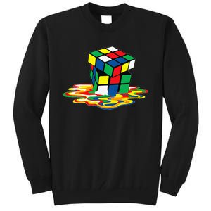 Awesome Rubics Cube Tee Melting Rubik Rubix Tall Sweatshirt