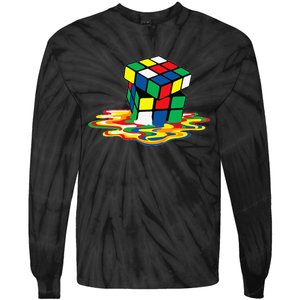 Awesome Rubics Cube Tee Melting Rubik Rubix Tie-Dye Long Sleeve Shirt