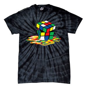 Awesome Rubics Cube Tee Melting Rubik Rubix Tie-Dye T-Shirt