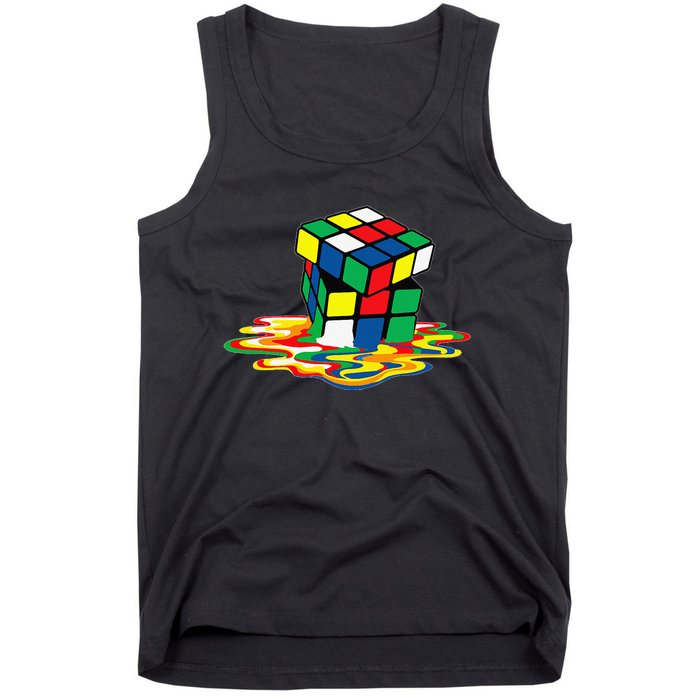 Awesome Rubics Cube Tee Melting Rubik Rubix Tank Top