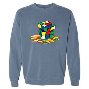 Awesome Rubics Cube Tee Melting Rubik Rubix Garment-Dyed Sweatshirt