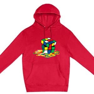 Awesome Rubics Cube Tee Melting Rubik Rubix Premium Pullover Hoodie