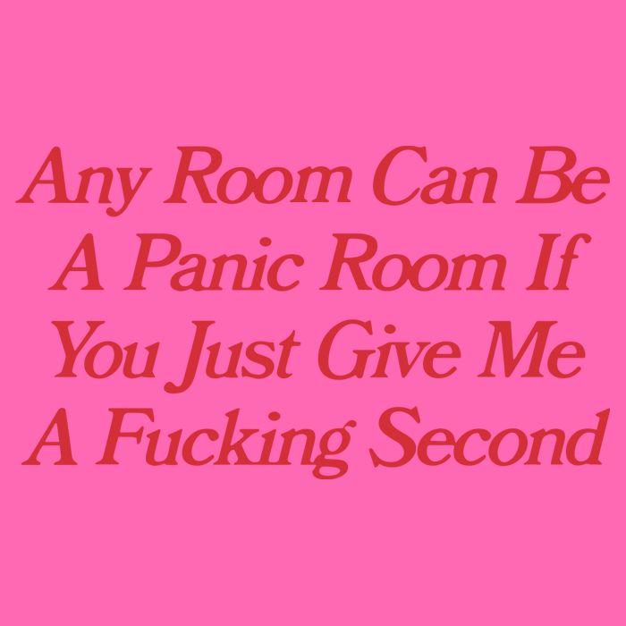 Any Room Can Be A Panic Room If You Just Give Me A Fucking Second Stripe Pom Pom Beanie