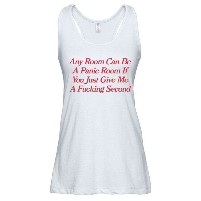 Any Room Can Be A Panic Room If You Just Give Me A Fucking Second Ladies Essential Flowy Tank