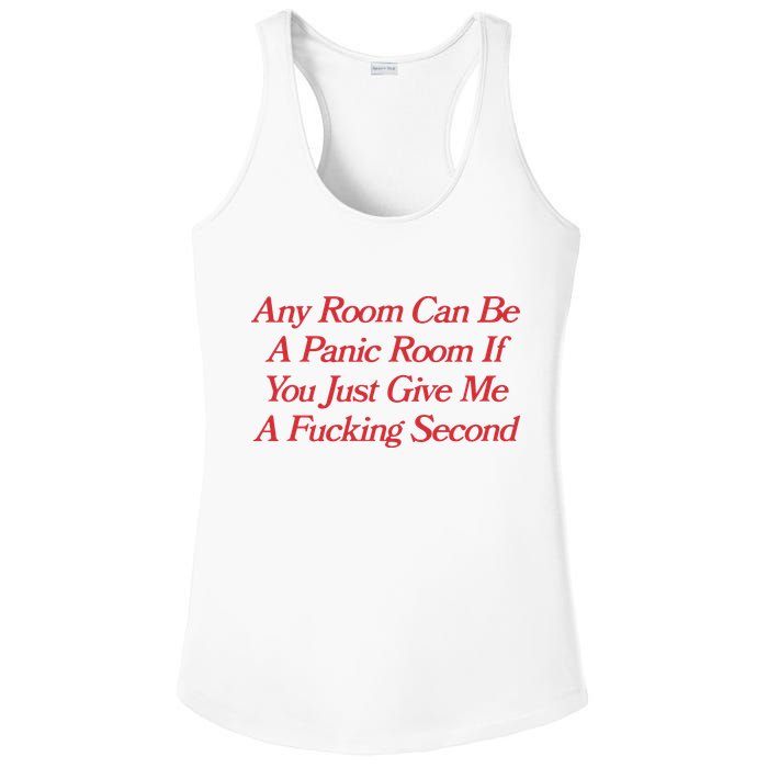 Any Room Can Be A Panic Room If You Just Give Me A Fucking Second Ladies PosiCharge Competitor Racerback Tank