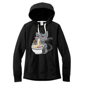 Anime Ramen Cat Kawaii Neko Gift Women's Fleece Hoodie