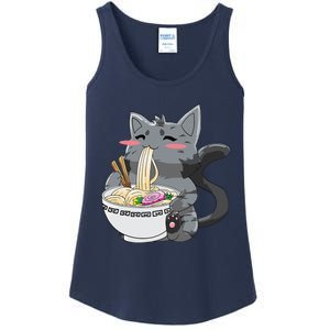 Anime Ramen Cat Kawaii Neko Gift Ladies Essential Tank