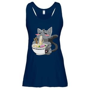 Anime Ramen Cat Kawaii Neko Gift Ladies Essential Flowy Tank