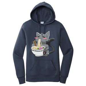 Anime Ramen Cat Kawaii Neko Gift Women's Pullover Hoodie