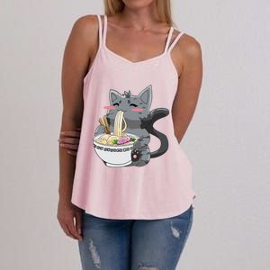 Anime Ramen Cat Kawaii Neko Gift Women's Strappy Tank