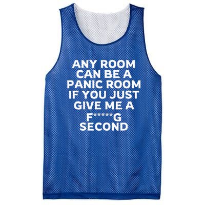 Any Room Can Be A Panic Room If You Give Me A Second Mesh Reversible Basketball Jersey Tank