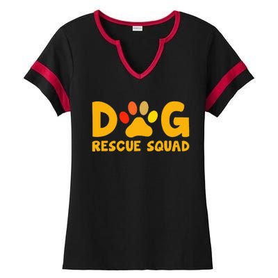 Animal Rescue Cute Animal Shelter Dog Rescue Squad Ladies Halftime Notch Neck Tee