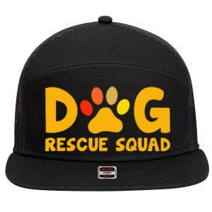 Animal Rescue Cute Animal Shelter Dog Rescue Squad 7 Panel Mesh Trucker Snapback Hat