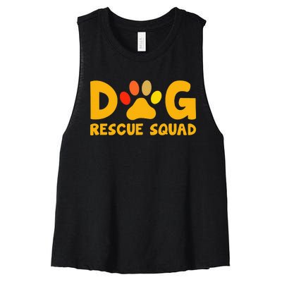 Animal Rescue Cute Animal Shelter Dog Rescue Squad Women's Racerback Cropped Tank