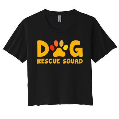 Animal Rescue Cute Animal Shelter Dog Rescue Squad Women's Crop Top Tee