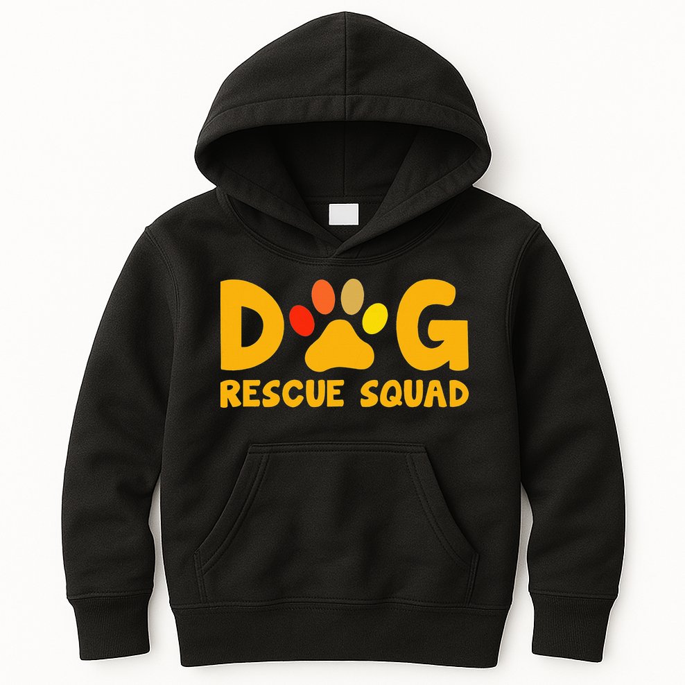 Animal Rescue Cute Animal Shelter Dog Rescue Squad Kids Hoodie
