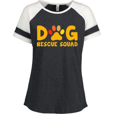 Animal Rescue Cute Animal Shelter Dog Rescue Squad Enza Ladies Jersey Colorblock Tee