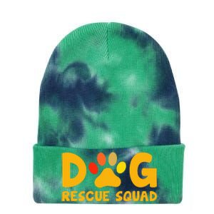 Animal Rescue Cute Animal Shelter Dog Rescue Squad Tie Dye 12in Knit Beanie