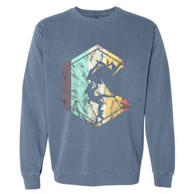 Awesome Rock Climbing Retro Mountain Climber Hiker Alpinism Garment-Dyed Sweatshirt