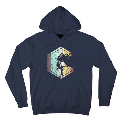 Awesome Rock Climbing Retro Mountain Climber Hiker Alpinism Hoodie