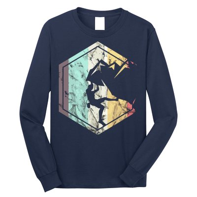 Awesome Rock Climbing Retro Mountain Climber Hiker Alpinism Long Sleeve Shirt