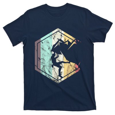 Awesome Rock Climbing Retro Mountain Climber Hiker Alpinism T-Shirt